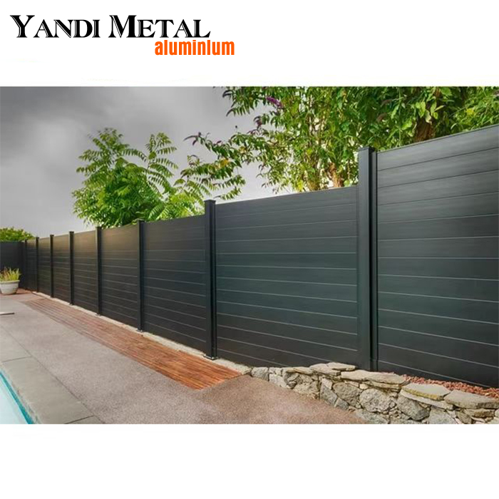 Clôture de jardin en aluminium étanche et écologique, nouveau design, décoration, assemblage facile, prix d'usine