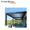 Auvent de jardin au design moderne 3m x 4m x 4m, toit de terrasse électrique, pergola à persiennes électrique en aluminium