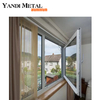 Cadre en aluminium personnalisé en gros double vitrage fenêtre pliante en verre métallique fenêtre à battants en aluminium
