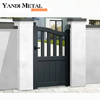 Mur d'enceinte décoratif en aluminium à porte unique, porte d'entrée en aluminium, porte principale, porte coulissante électrique en aluminium