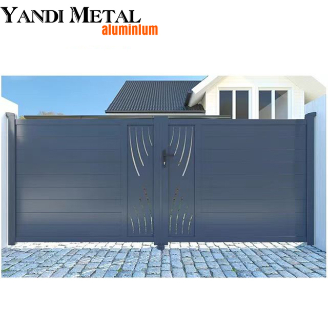 La dernière conception de porte en aluminium moderne, porte d'entrée coulissante automatique en métal, porte en aluminium