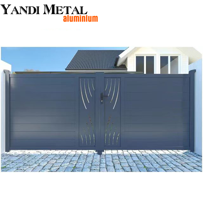 La dernière conception de porte en aluminium moderne, porte d'entrée coulissante automatique en métal, porte en aluminium