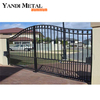 Porte soudée en aluminium de taille personnalisée de patio de jardin, garniture de luxe en métal, porte soudée en aluminium de sécurité