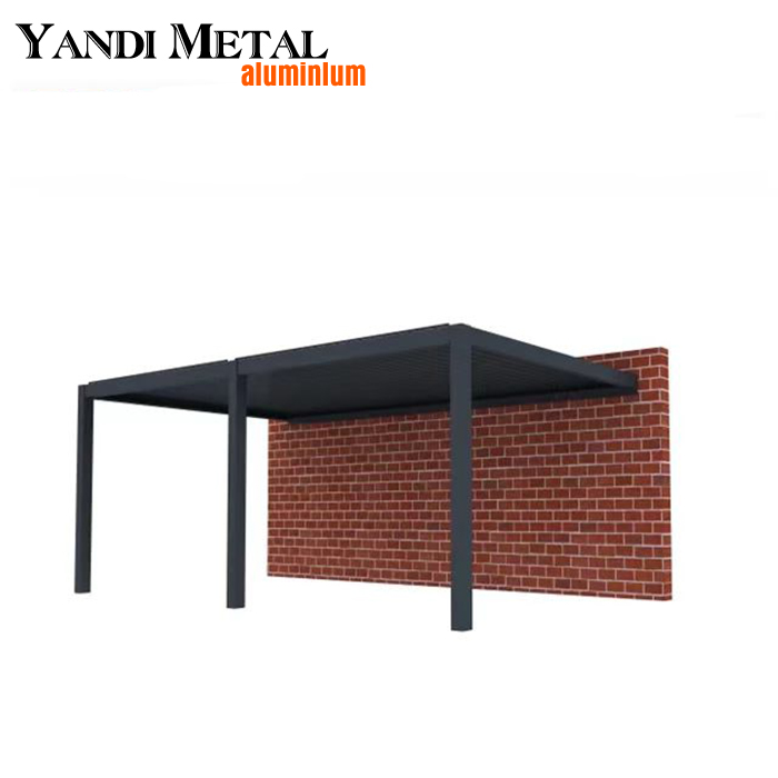 Yandi pergola en aluminium jardin extérieur tenture murale pergola en aluminium manuel électrique personnalisé pergola profil en aluminium
