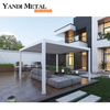 Pergola d'extérieur populaire en aluminium blanc, volets de loisirs pour cour de villa, double feuille d'aluminium