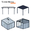 Pavillon de couverture de trou d'homme de toit de terrasse en aluminium moderne Pavillon extérieur de jardin en verre Système de pavillon d'auvent en aluminium