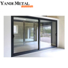 Porte d'entrée pliante en aluminium nouvellement conçue, cadre en aluminium, verre intérieur moderne, double porte d'entrée pliante