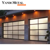 Le design miroir de couleur noir américain combine des portes de garage en aluminium avec des portes de garage automatiques modernes en verre.