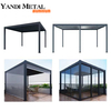 Gazébo à porte coulissante en verre Jardin imperméable extérieur en aluminium Gazébo extérieur électrique et gazébo extérieur en aluminium