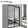 Décoration européenne grand espace verre à faible degré porte battante en aluminium isolation en aluminium chaude