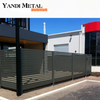 Panneaux de clôture de jardin à persiennes en aluminium conçus pour les clôtures à lattes modernes en métal privé professionnel, clôture horizontale robuste