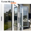 Fabricants Yandi Fenêtres en aluminium Double vitrage Maison à triple vitrage Fenêtres à battants en aluminium