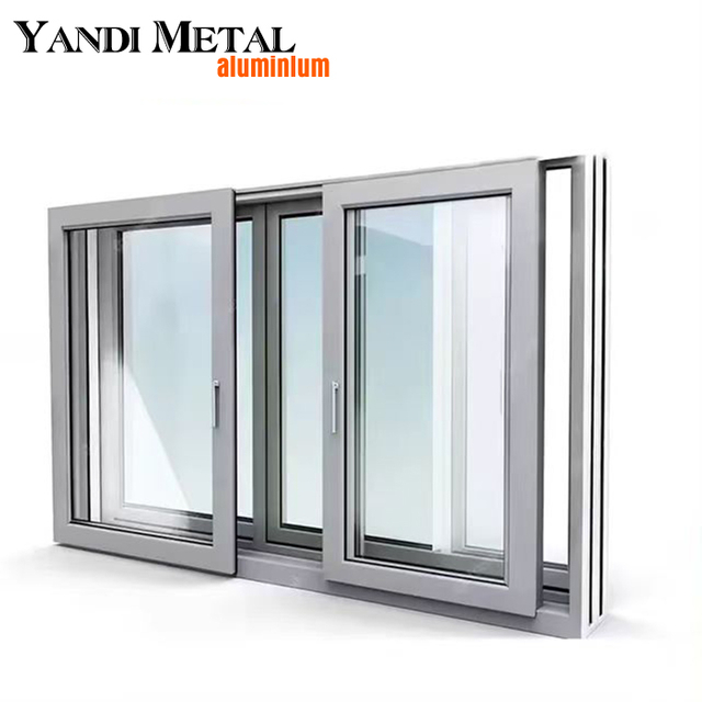 La conception professionnelle en aluminium Yandi peut être personnalisée fenêtre isolante en aluminium à double vitrage avec écran
