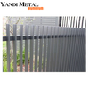 Clôture noire en alliage d'aluminium, poteaux de clôture en verre, panneaux de clôture à lattes pour jardins et maisons à bas prix