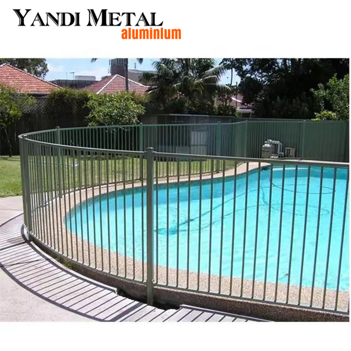 Clôture de sécurité en métal pour piscine à dessus plat, balcon en alliage d'aluminium enduit de poudre, offre spéciale