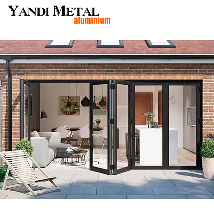 Bonne performance, demi-aluminium, demi-verre, double pli, double, simple, coulissant, pivot extérieur, porte en aluminium
