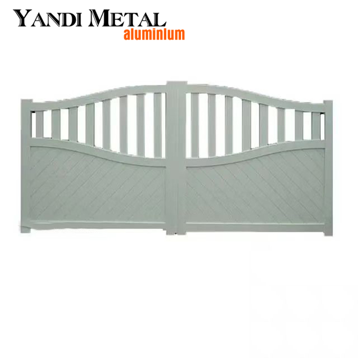 Porte coulissante en aluminium personnalisée pour Villa, panneau d'allée pivotante, porte profilée en aluminium durable en métal