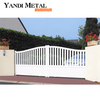 Portes métalliques modernes Border Wall Portes en aluminium conçues pour l'intimité Portes de maison coulissantes pivotantes