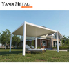 Pergola d'extérieur populaire en aluminium blanc, volets de loisirs pour cour de villa, double feuille d'aluminium