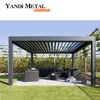 Pergola en aluminium adaptée aux besoins du client 3*4 4*4 pergola à persiennes en aluminium imperméable extérieure moderne de luxe