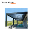 Pergola extérieure imperméable en aluminium de luxe moderne de haute qualité 2024 avec pergola de jardin légère