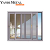 Porte d'entrée pliante en aluminium nouvellement conçue, cadre en aluminium, verre intérieur moderne, double porte d'entrée pliante