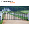 Soudure professionnelle en métal, porte en aluminium automatique, revêtement en poudre, porte coulissante, entrée d'allée, porte en aluminium