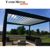 Design moderne Système bioclimatique extérieur Persienne Pergola en aluminium Pergola en métal sur mesure