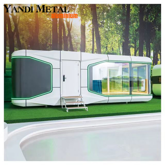 Capsule spatiale familiale mobile Smart Camping de style moderne avec rideaux à commande vocale d'hôtel