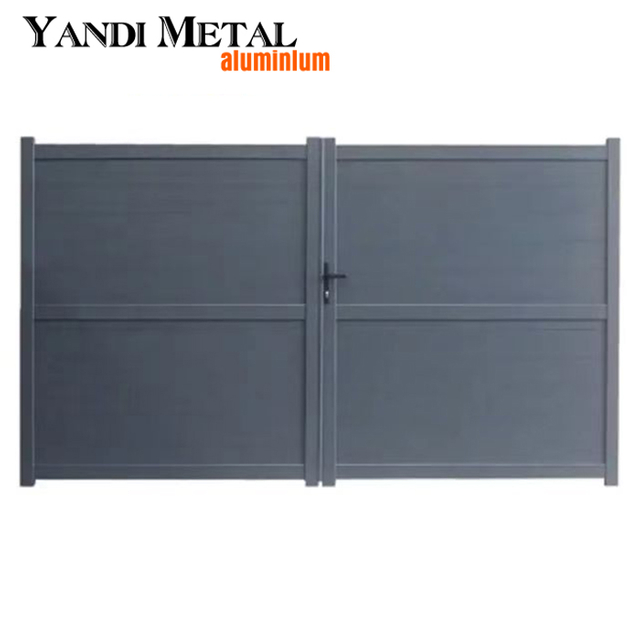 Porte en aluminium populaire, moteur automatique, revêtement en poudre, porte et clôture en aluminium