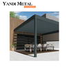 Gazebo extérieur réglable de luxe en aluminium de jardin pergola en verre de persiennes électriques modernes faites sur commande