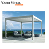 Pergola à persiennes en aluminium Kit de système de toit à persiennes étanche facile à assembler Gazébo extérieur Pergola en aluminium