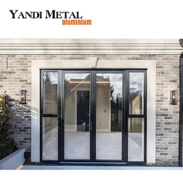 Portes en aluminium accordéon pliantes à double pli en aluminium à rupture chaude standard américain de haute qualité