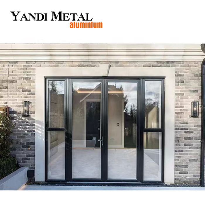Portes en aluminium accordéon pliantes à double pli en aluminium à rupture chaude standard américain de haute qualité