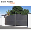 Porte coulissante en aluminium pour allée automatique, jardin direct d'usine, lattes horizontales, porte d'intimité en aluminium