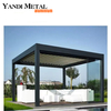 Auvent de pergola d'extérieur en aluminium, toit pliant électrique, extrusion d'aluminium, étanche, automatique, persienne électrique