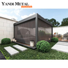Pergola télescopique électrique en aluminium de taille personnalisable, pergola à toit pliant télescopique étanche pour l'extérieur