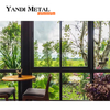 Yandi profilé en aluminium de haute qualité, fenêtre coulissante à double verre, fenêtre horizontale en verre