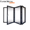 Porte battante en verre d'aluminium trempé double revêtement en poudre de nouveau design avec quincaillerie allemande