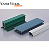 Texture bois décoratif profilé en aluminium modèle tuyau creux type aluminium fenêtre couleur bois imitation bois et profilé aluminium