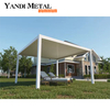 Pergola à persiennes électriques imperméables en aluminium, taille personnalisée, pour l'extérieur, pergola bioclimatique en aluminium avec système d'éclairage LED