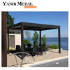 Gazebo bioclimatique réglable pour loisirs extérieurs, 4x6, toit à persiennes, pergola électrique en aluminium, pergola étanche en aluminium