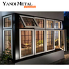 Nouveau design cadre en aluminium double verre balançoire à l'intérieur de la fenêtre d'ouverture fenêtre coulissante en aluminium en verre de sécurité