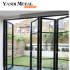 Portes intérieures/extérieures en aluminium battantes à double panneau standard européen Portes en aluminium