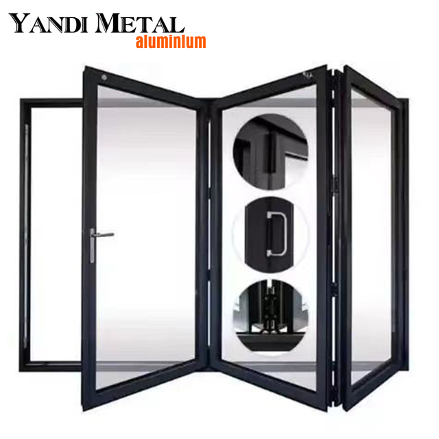 Profilé en aluminium de porte coulissante de porte d'entrée en aluminium de villa moderne de dernière conception d'usine