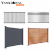 Matériau de lattes privées composites bon marché, clôture de jardin en bois extrudé, panneau en plastique et bois, cadre en aluminium, ensemble extérieur, offre spéciale