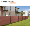 Porte de jardin de ferme de maison de vente chaude en aluminium décorée avec une clôture en aluminium en bois