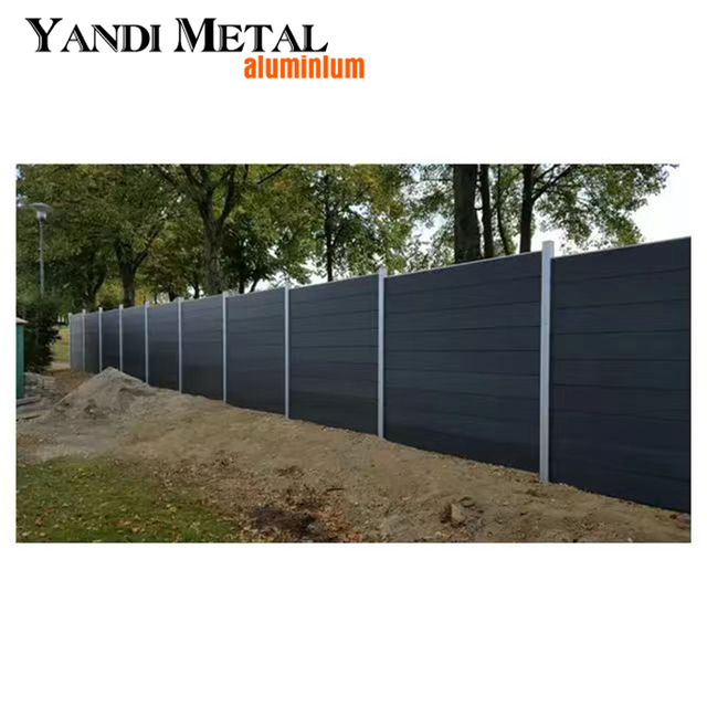 Clôture de jardin en plastique bois aluminium usine Yandi