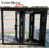 Yandi Factory Fenêtres à battants en aluminium à double vitrage résidentielles bon marché Windows à impact d'ouragan