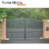 Portes métalliques modernes Border Wall Portes en aluminium conçues pour l'intimité Portes de maison coulissantes pivotantes